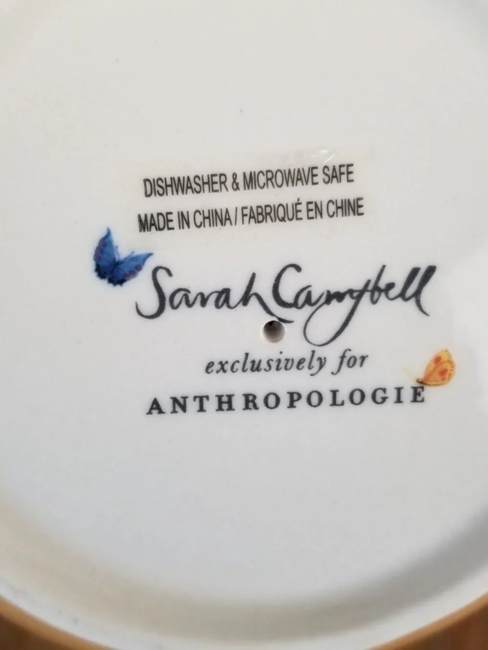 Anthropologie Sarah Campbell Ceramic Citrus Juicer Orange Floral